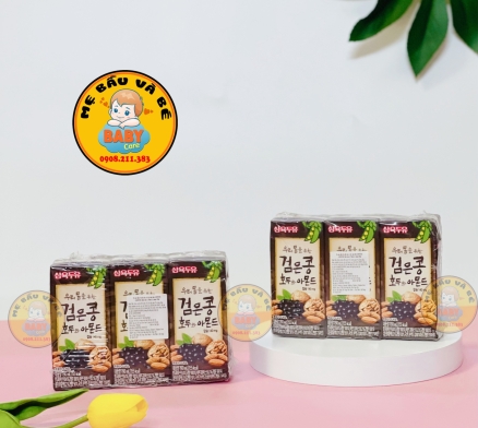 Sữa Óc Chó Hàn Quốc Hạnh Nhân Đậu Đen thùng 24 hộp 