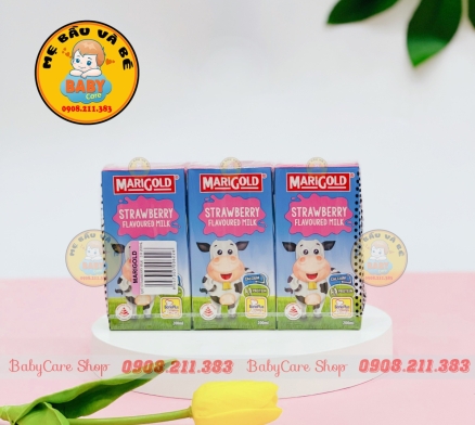 Sữa tươi tiệt trùng Marigold dâu 200ml/1  thùng 24 hộp